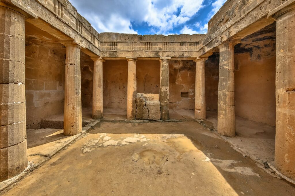 archaeological excavation in Tombs of the Kings Paphos
