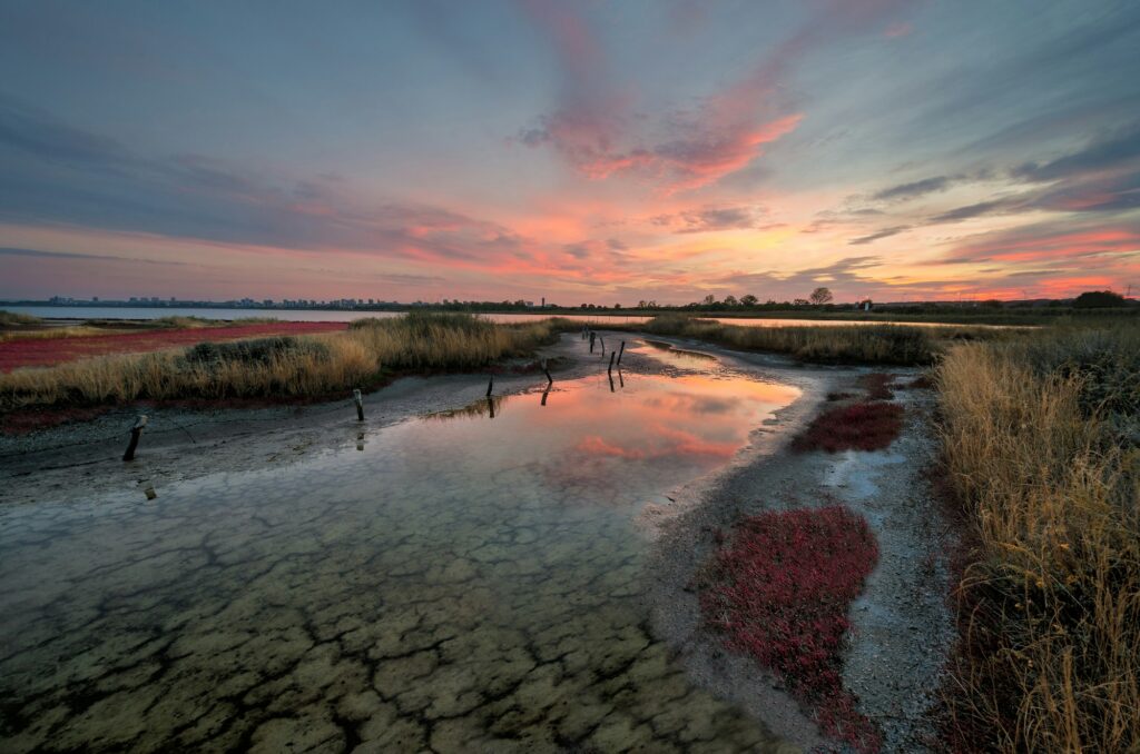 Sunset over Burgas